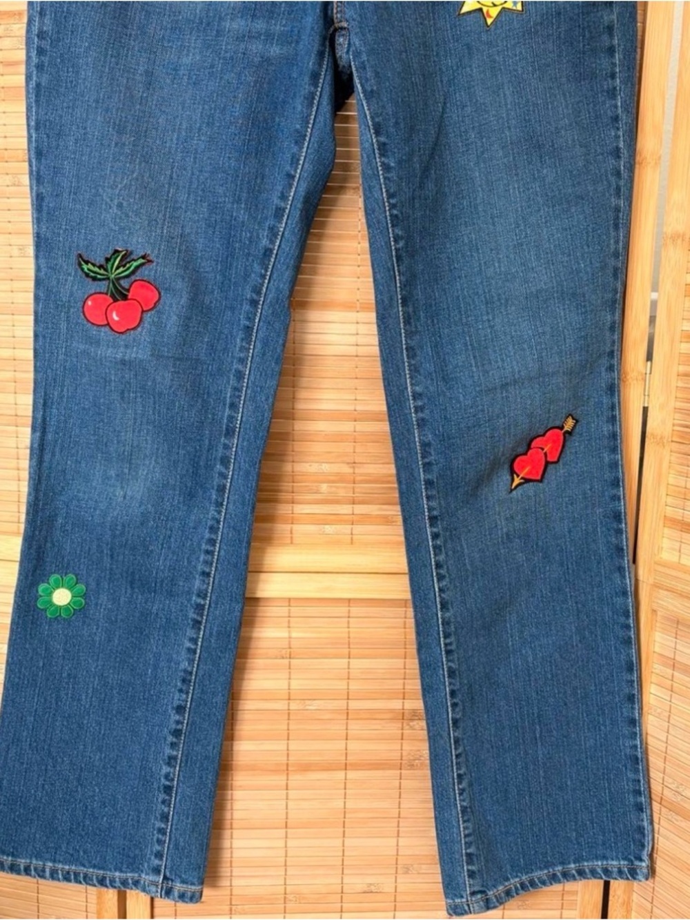 Levi’s 511 Slim Jeans 4 Short NWT — Rare Embroidered Patch Denim - Picture 5 of 9